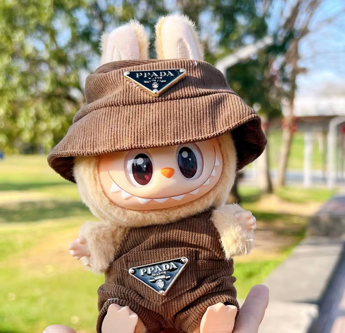 Labubu Outfit - Bucket Hat and Overalls (PRE-ORDER)