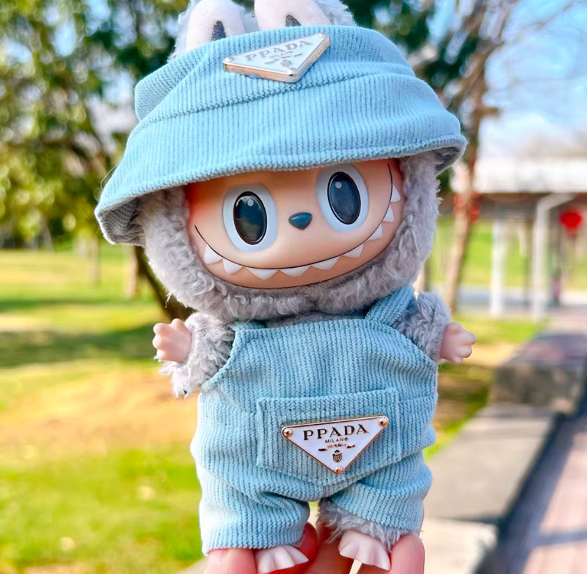 Labubu Outfit - Bucket Hat and Overalls (PRE-ORDER)