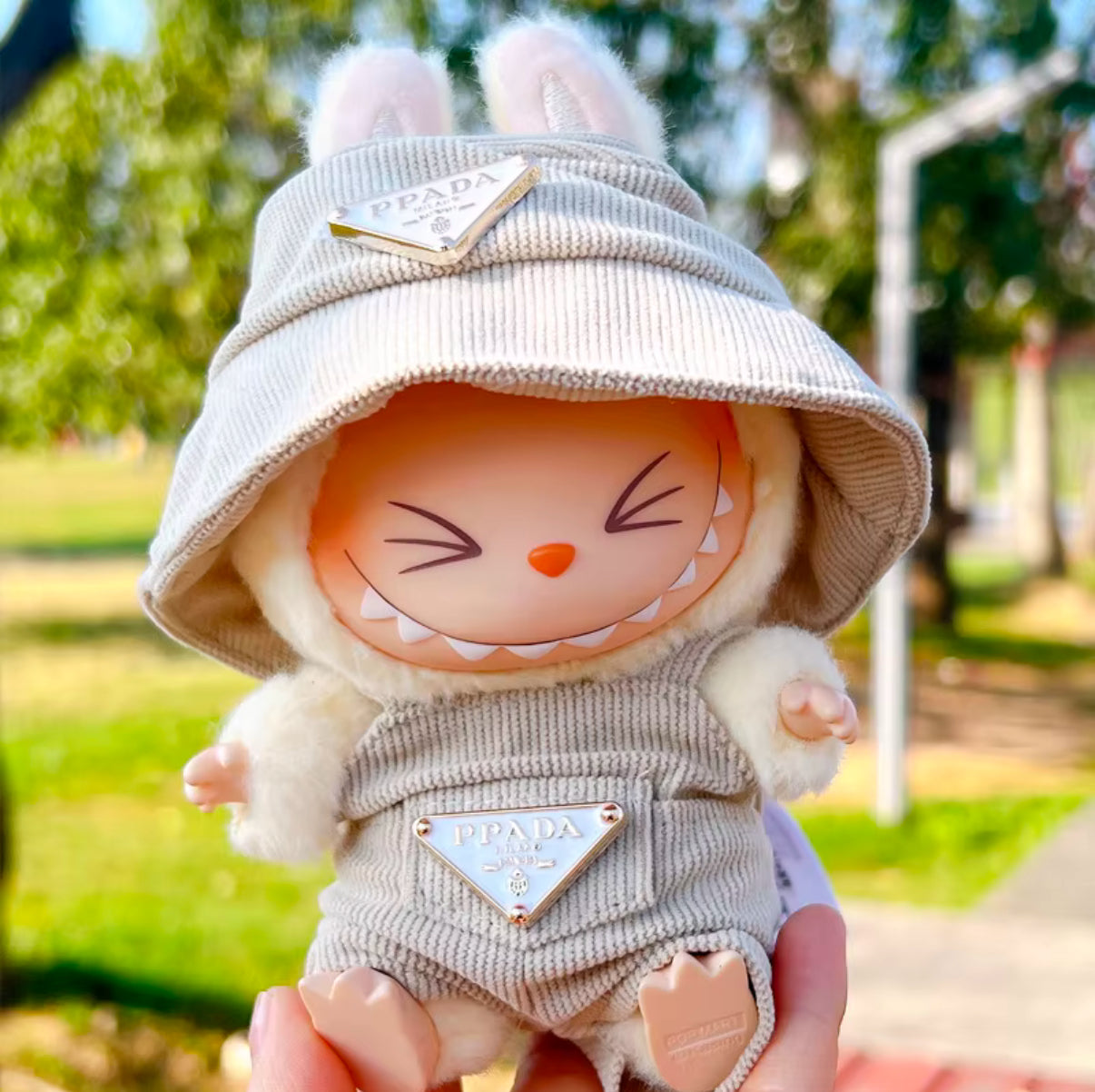 Labubu Outfit - Bucket Hat and Overalls (PRE-ORDER)