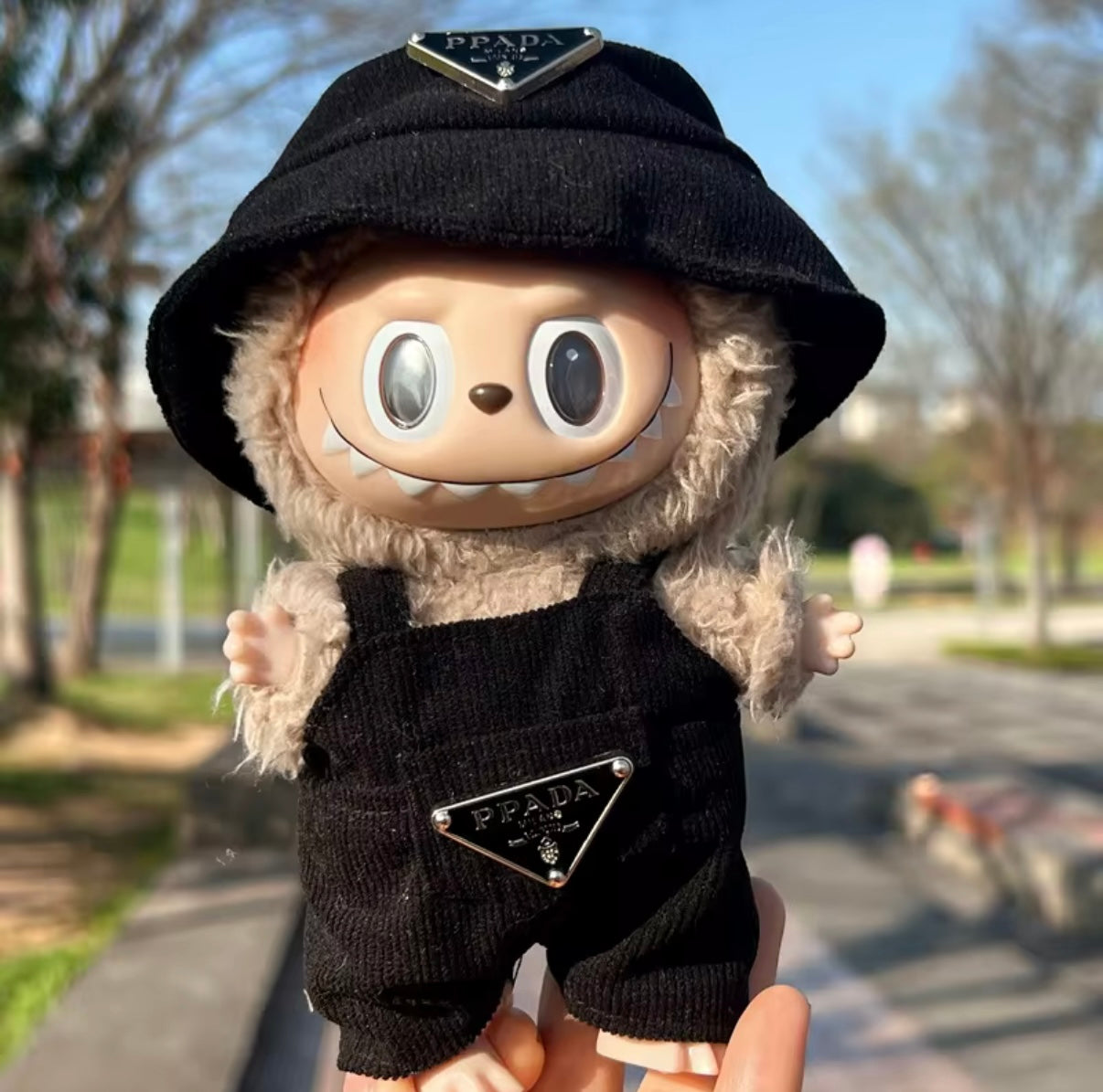 Labubu Outfit - Bucket Hat and Overalls (PRE-ORDER)
