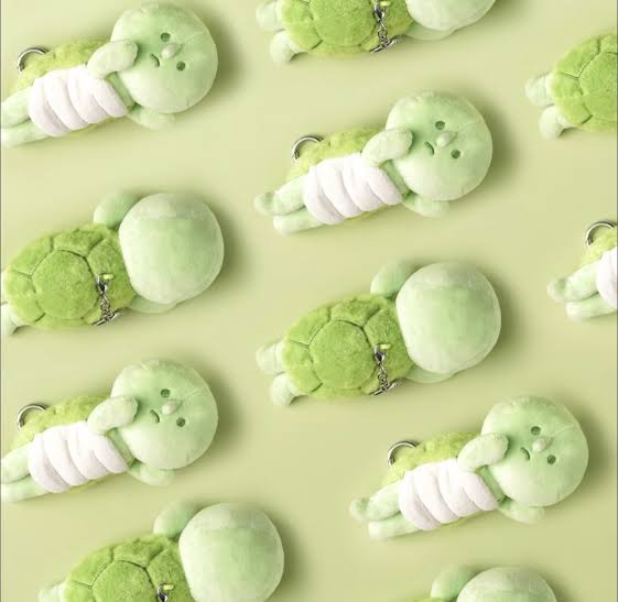 Smiski Turtle Plush Keychain