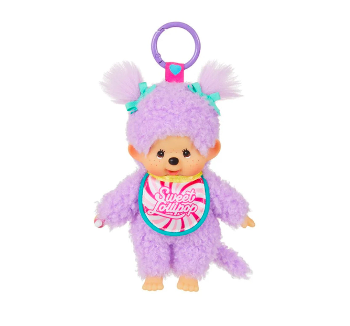Monchhichi Sweet Lollipop Keychain (Yellow & Purple)