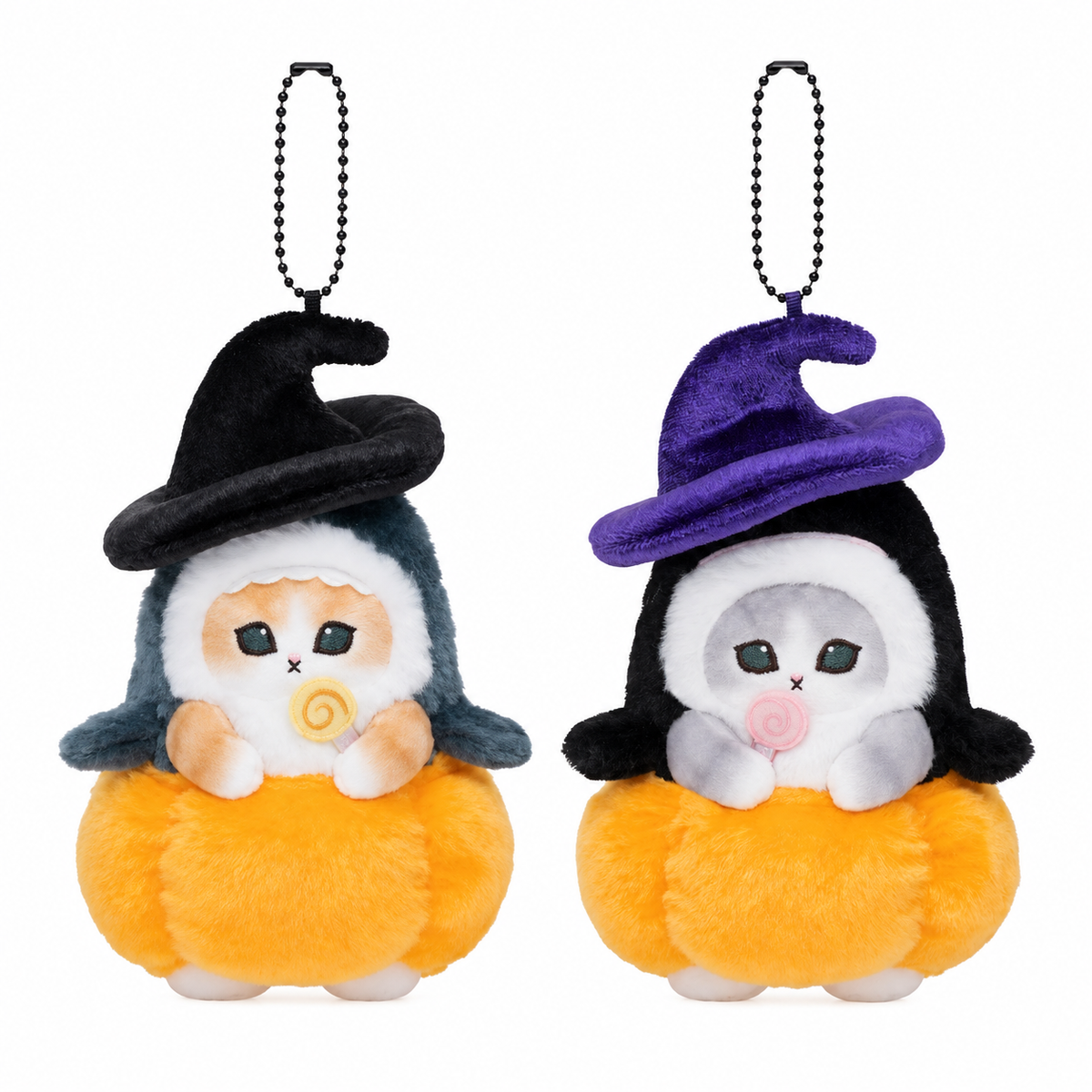 Mofusand Halloween Plush Cat Keychains