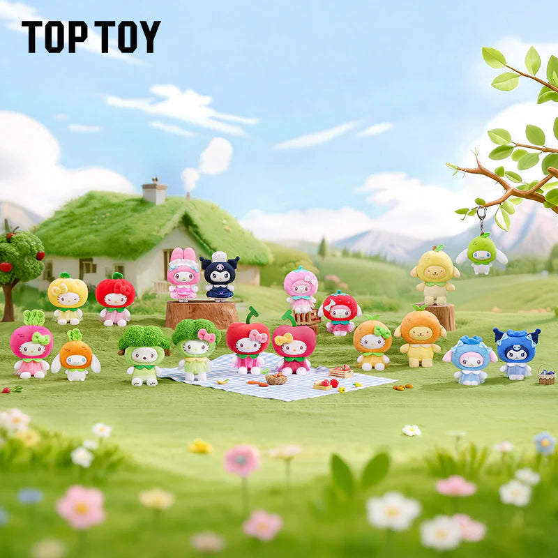 Sanrio Characters Fruit & Vegetables Plush Keychain Blind Box