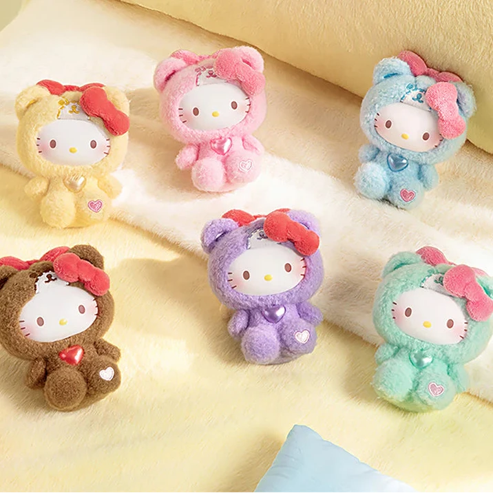 Hello Kitty Teddy Pajamas Plush Keychain Blind Box