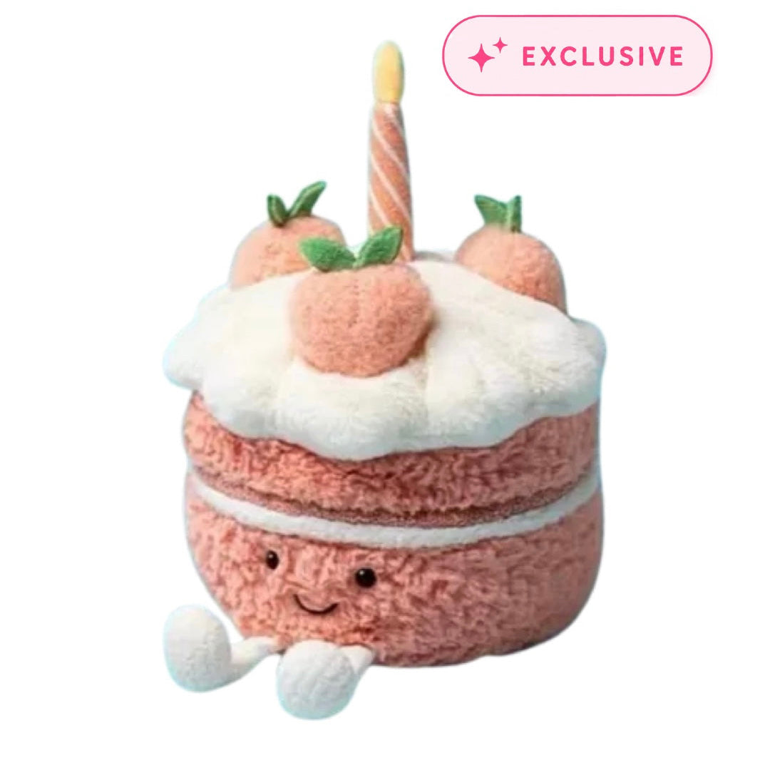 Jellycat Amuseable Peach Birthday Cake (Shanghai Exclusive)