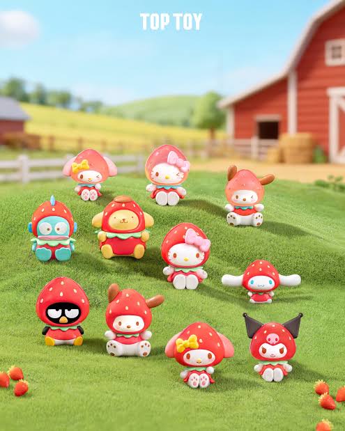 Sanrio Characters Strawberry Candy Keychain Blind Box