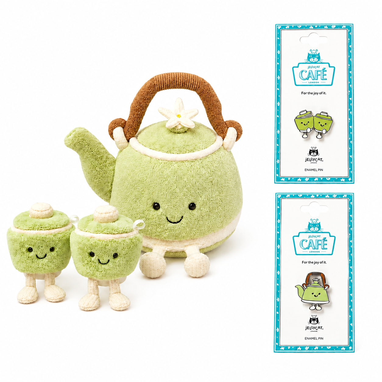 Jellycat Vividdy Teapot & Ool & Ong Teacups (Shanghai Exclusive)