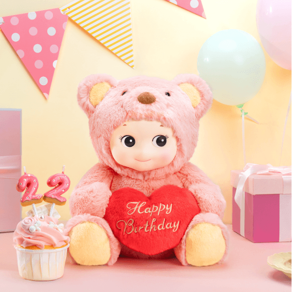 Sonny Angel Plush Collection Cuddly Bear - Pink (PRE-ORDER)